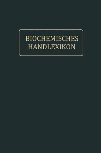 Biochemisches Handlexikon IX. Band (2. Ergänzungsband)