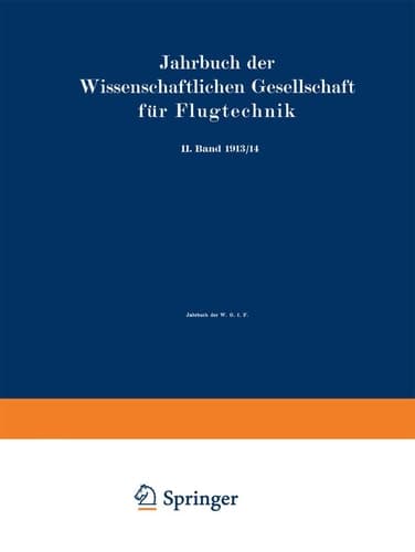 Jahrbuch der Wissenschaftlichen Gesellschaft für Flugtechnik II. Band 1913/14