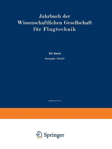 Jahrbuch der Wissenschaftlichen Gesellschaft für Luftfahrt III. Band Kriegsjahr 1914/15