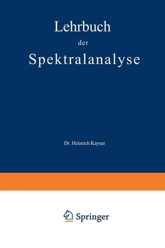 Lehrbuch der Spektralanalyse (German Edition)