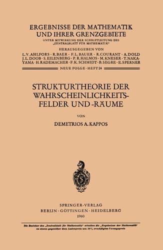 Strukturtheorie der Wahrscheinlichkeitsfelder und -Räume