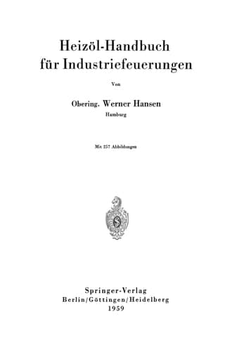 Heizöl-Handbuch für Industriefeuerungen