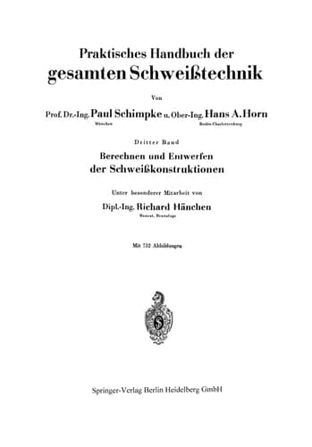 Berechnen und Entwerfen der Schweisskonstruktionen