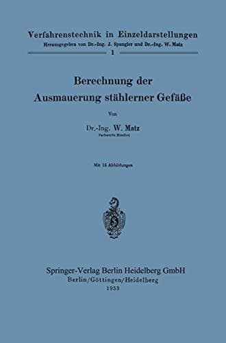 Berechnung der Ausmauerung stählerner Gefäße