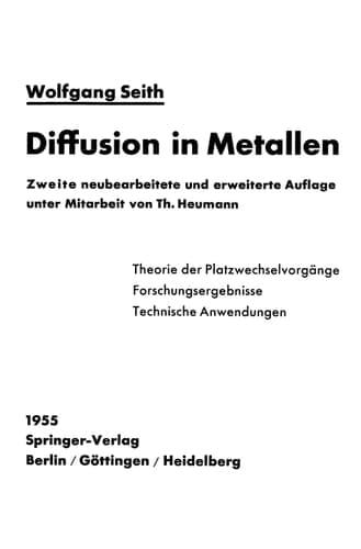 Diffusion in Metallen Platzwechselreaktionen