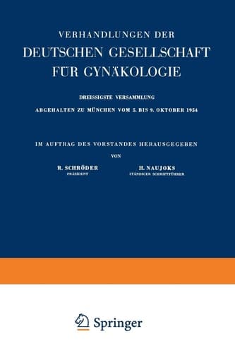 Archiv für Gynäkologie Organ der Deutschen Gesellschaft für Gynäkologie
