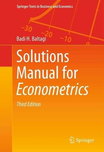 Solutions Manual for Econometrics