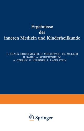 Ergebnisse der inneren Medizin und Kinderheilkunde Dreiundzwanzigster Band