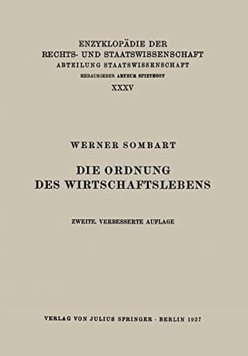 Die Ordnung des Wirtschaftslebens