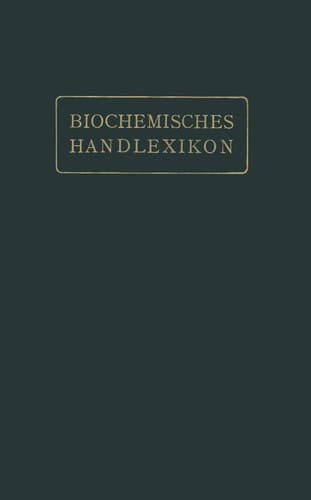 Biochemisches Handlexikon IX. Band (2. Ergänzungsband)