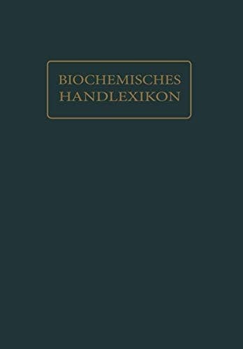 Biochemisches Handlexikon XIV. Band (7. Ergänzungsband)