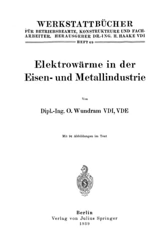 Elektrowärme in der Eisen- und Metallindustrie