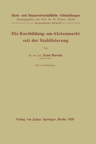 Die Kursbildung am Aktienmarkt seit der Stabilisierung