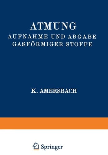 Atmung Aufnahme und Abgabe Gasförmiger Stoffe