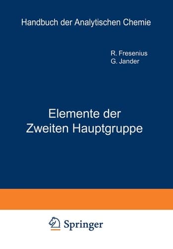 Elemente der Ƶweiten Hauptgruppe Beryllium · Magnesium · Calcium · Strontium · Barium · Radium und Isotope