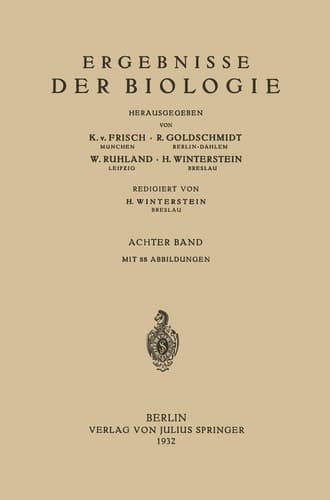 Ergebnisse der Biologie 8. Band