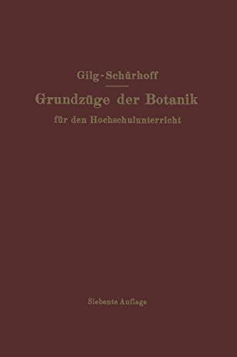 Grundzüge der Botanik: Für den Hochschulunterricht (German Edition)