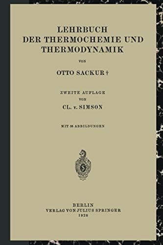 Lehrbuch der Thermochemie und Thermodynamik (German Edition)