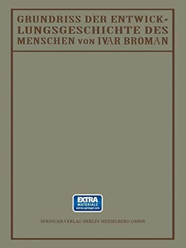 Grundriss der Entwicklungsgeschichte des Menschen (German Edition)
