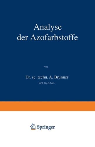 Analyse der Azofarbstoffe (German Edition)