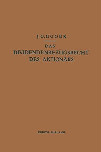 Das Dividendenbezugsrecht des Aktionärs