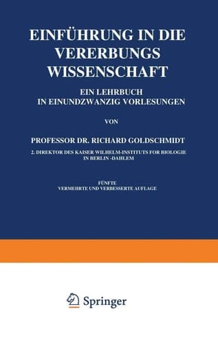 Einführung in die Vererbungswissenschaft (German Edition)