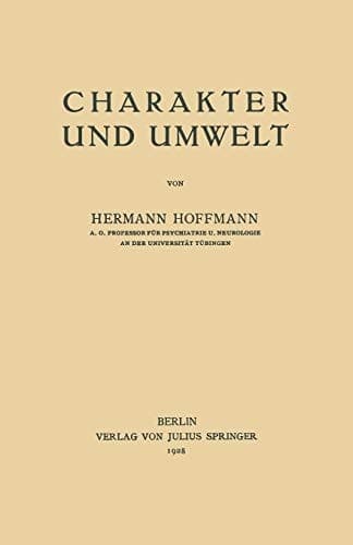 Charakter und Umwelt (German Edition)