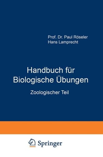 Handbuch für Biologische Übungen Zoologischer Teil