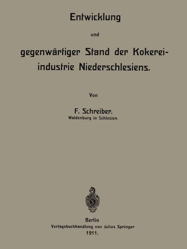 Entwicklung und gegenwärtiger Stand der Kokereiindustrie Niederschlesiens