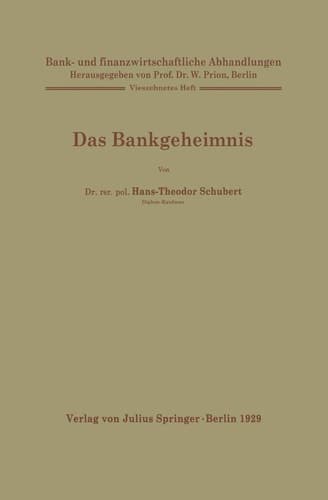 Das Bankgeheimnis 14. Heft
