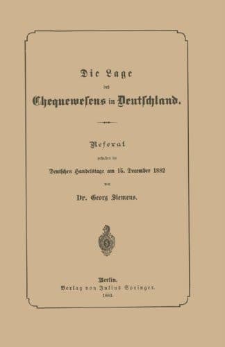 Die Lage des Chequewesens in Deutschland (German Edition)