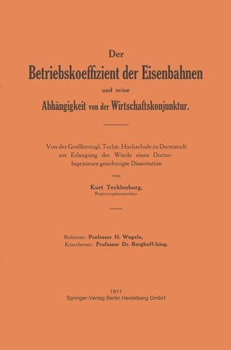 Der Betriebskoeffizient der Eisenbahnen und seine Abhängigkeit von der Wirtschaftskonjunktur