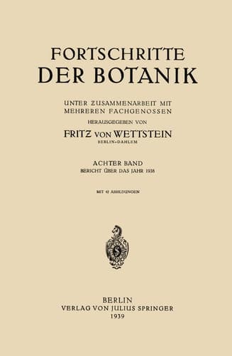 Fortschritte der Botanik Achter Band