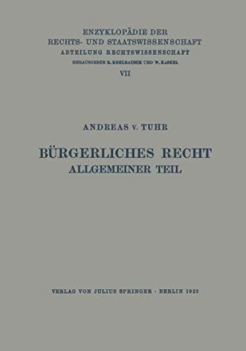 Bürgerliches Recht Allgemeiner Teil
