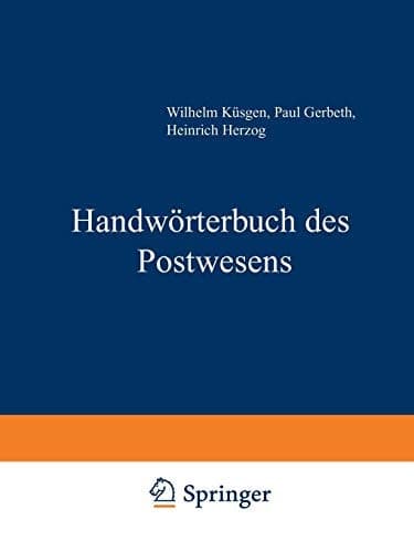 Handwörterbuch des Postwesens