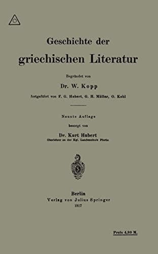 Geschichte der griechischen Literatur