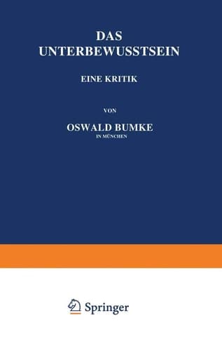 Das Unterbewusstsein Eine Kritik