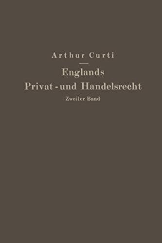 Englands Privat- und Handelsrecht Zweiter Band Handelsrecht