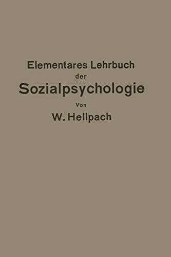 Elementares Lehrbuch der Sozialpsychologie (German Edition)