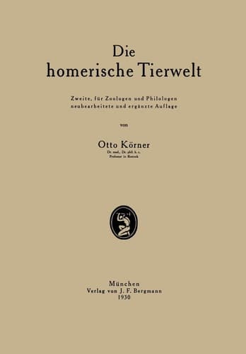Die homerische Tierwelt (German Edition)