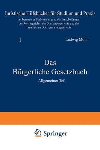 Das Bürgerliche Gesetzbuch Allgemeiner Teil