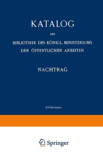 Katalog Nachtrag (1907–13)