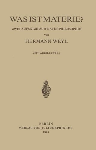 Was ist Materie?: Zwei Aufsätze zur Naturphilosophie (German Edition)