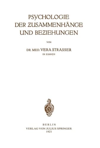 Psychologie der Zusammenhänge und Beziehungen (German Edition)
