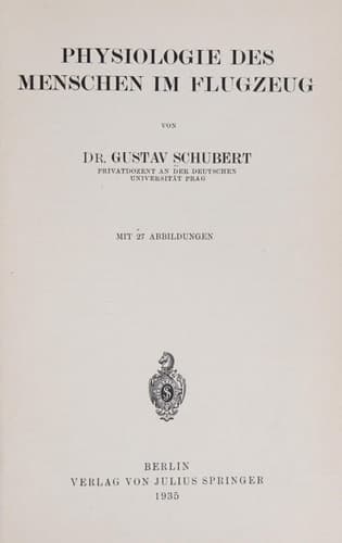 Physiologie des Menschen im Flugzeug 34. Band