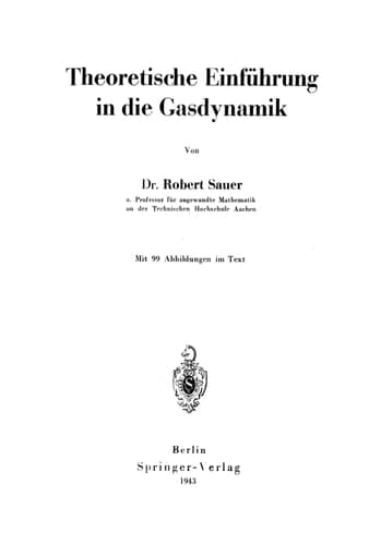 Theoretische Einführung in die Gasdynamik (German Edition)