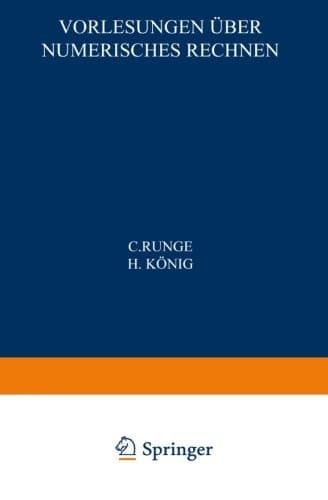Vorlesungen über Numerisches Rechnen (German Edition)