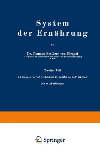 System der Ernährung Zweiter Teil