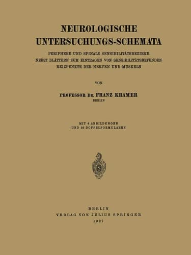 Neurologische Untersuchungs-Schemata Periphere und Spinale Sensibilitätsbezirke Nebst Blättern zum Eintragen von Sensibilitätsbefunden Reizpunkte der Nerven und Muskeln