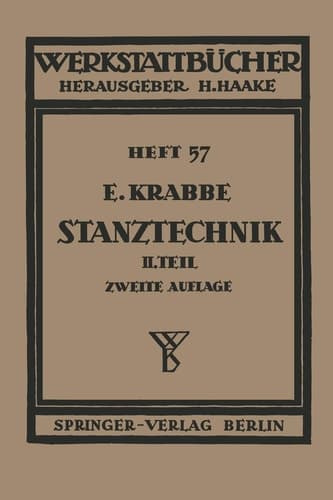 Stanztechnik Zweiter Teil Die Bauteile des Schnittes